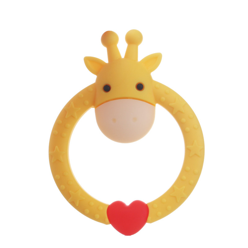 New Bpa Free Food Grade Silicone Baby Teether Cute Giraffe Animal Shape Accessories Infant Teether Silicone